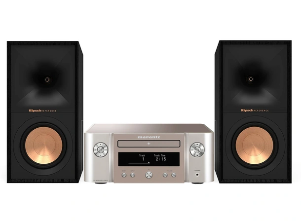 Marantz M-CR612 / Klipsch R-50M Sølvgull Stereopakke med radio og cd-spiller 