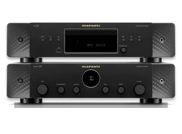 Marantz Model 70 & CD 70 - Sort Stereopakke med forsterker og cd-spiller 