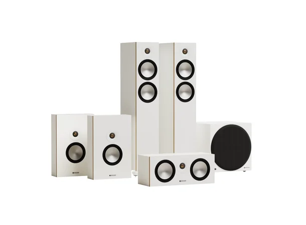Monitor Audio Bronze 300 7G 5.1 -  Hvit Hjemmekinopakke 5.1 