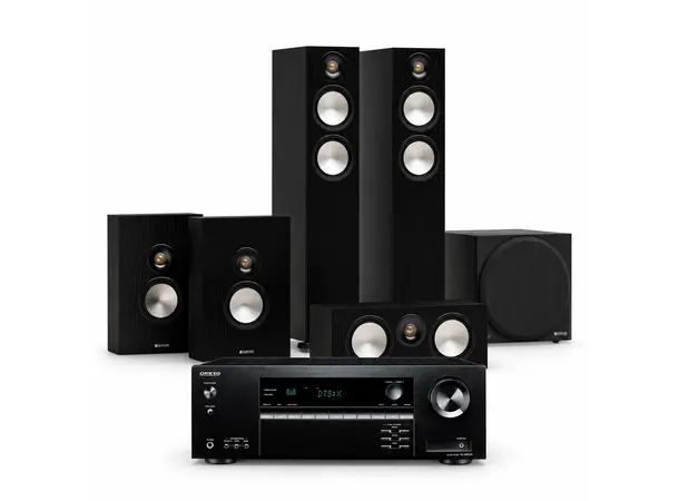 Onkyo NR5100 / MA Bronze 300 7G 5.1 Pakke med receiver og høyttalere 