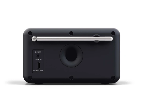 Pinell Compact - Night Black Bærbar DAB+ radio med oppladbart batteri 