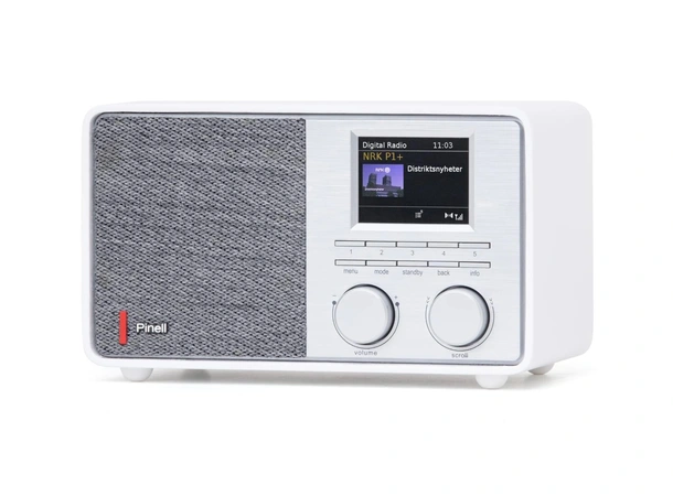 Pinell Supersound 201 WiFi - Hvit DAB radio med WiFi og Bluetooth 