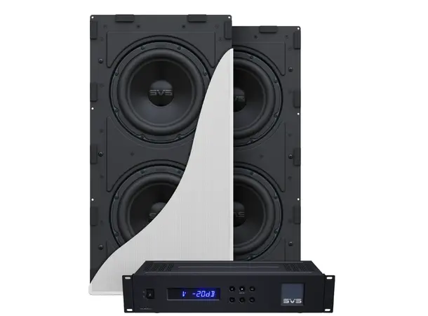 SVS 3000 In-wall Subwoofer m/forsterker Subwoofer for innbygging - 2 stk. 