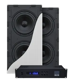 SVS 3000 In-wall Subwoofer m/forsterker Subwoofer for innbygging - 2 stk.