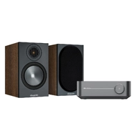 Wiim Amp / Monitor Audio Bronze 50 Stereopakke - Valnøtt