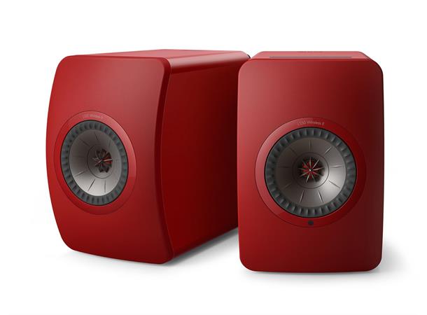 KEF LS50 Wireless II - Crimson red Aktive trådløse høyttalere
