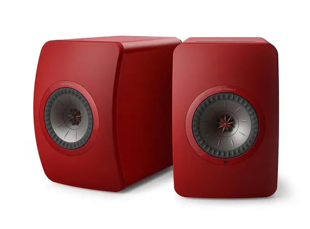 KEF LS50 Wireless II - Crimson red Aktive trådløse høyttalere 