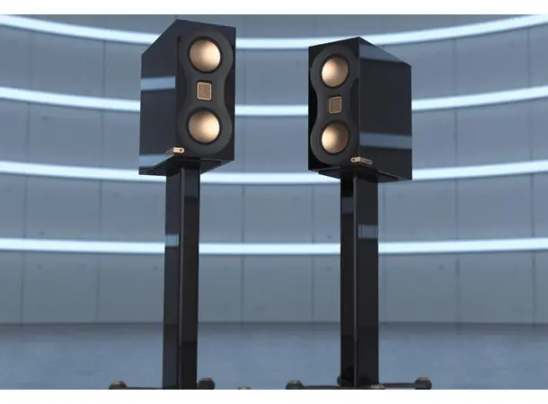 Monitor Audio Studio 89 m/stand - Sort Stativhøyttalere med stativ 