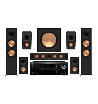 Onkyo NR5100 / Klipsch R-800F 5.1.2 Pakke med receiver og høyttalere - Sort