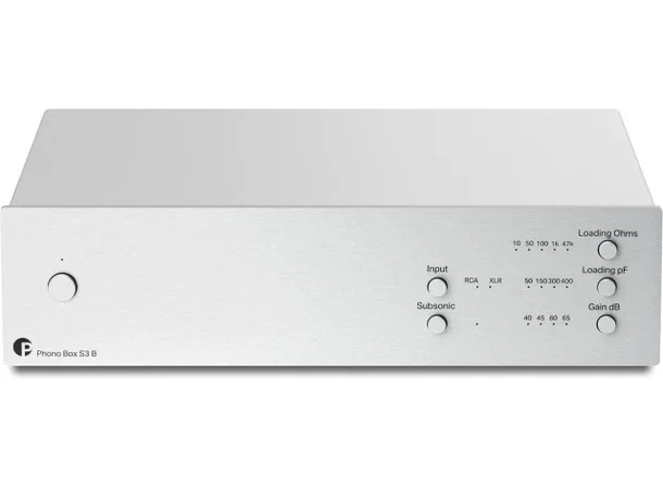 Pro-Ject Phono Box S3 B - Sølv Balansert MM/MC RIAA-trinn 