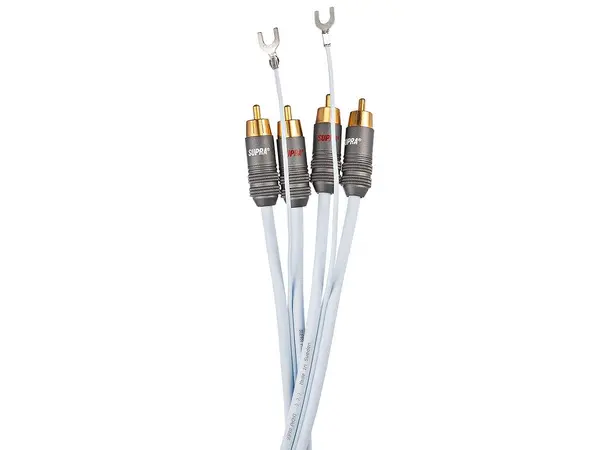 Supra Phono m/jordkabel Kabel til platespiller - 1,5m 