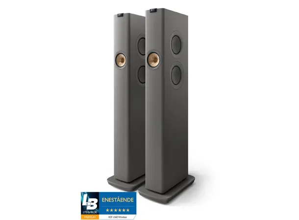 KEF LS60 Wireless - Titanium grey Aktive trådløse høyttalere 