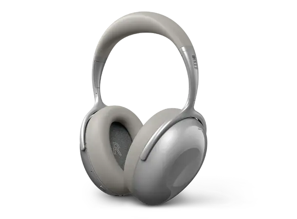 KEF Mu7 - Sølv Trådløs over-ear hodetelefon med ANC 