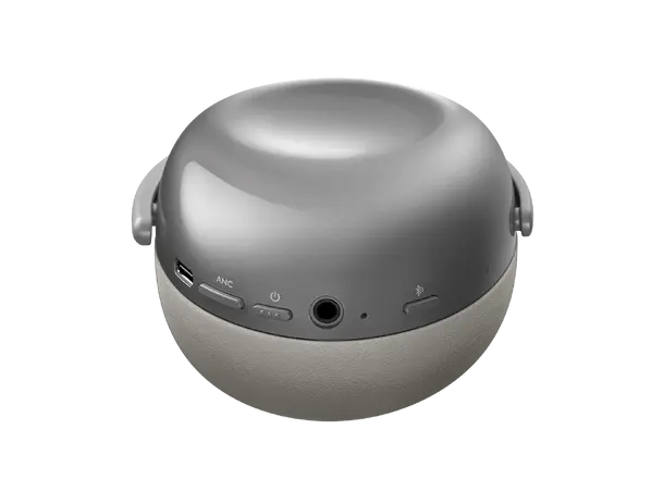 KEF Mu7 - Sølv Trådløs over-ear hodetelefon med ANC 