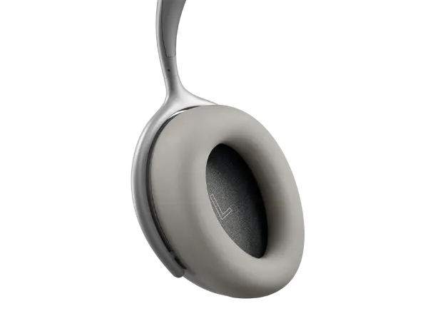 KEF Mu7 - Sølv Trådløs over-ear hodetelefon med ANC 