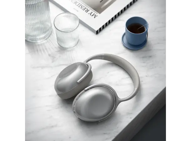 KEF Mu7 - Sølv Trådløs over-ear hodetelefon med ANC 