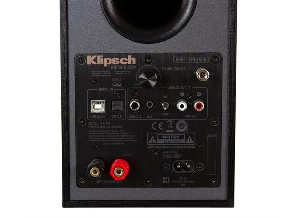 Klipsch R-41PM og Rega Planar 1 Aktive høyttalere med platespiller
