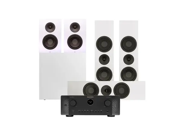 Marantz Cinema 60 / SA Signature 10 5.1 Pakke med receiver og høyttalere - Hvit 