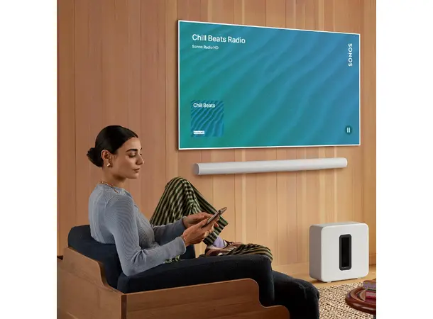 Sonos Sub 4 - Hvit Trådløs subwoofer 