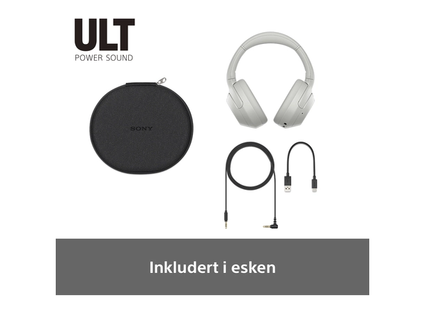 Sony ULT WEAR - Hvit Trådløse over-ear hodetelefoner med ANC 