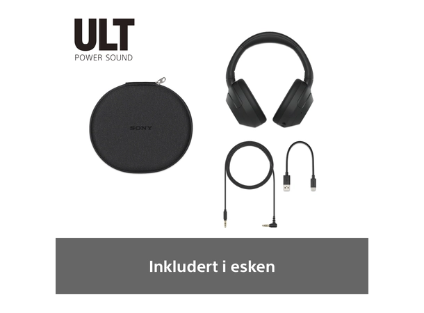 Sony ULT WEAR - Sort Trådløse over-ear hodetelefoner med ANC 