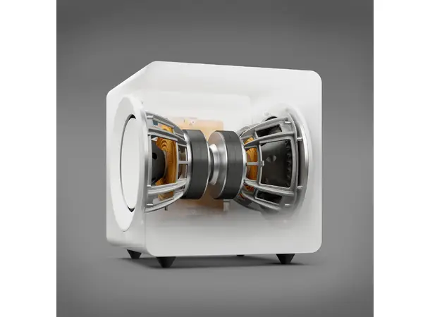 KEF KC92 - Sort høyglans Subwoofer 2x9" - Force cancelling 