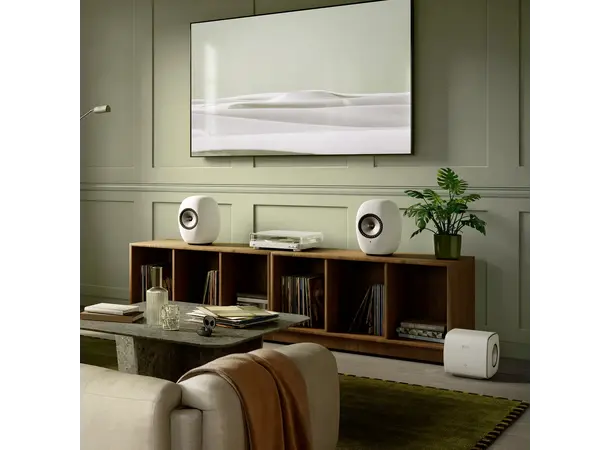 KEF LS Luxe - Mineral White Aktive trådløse høyttalere 