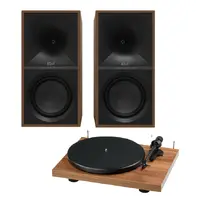 Klipsch The Sevens / Pro-Ject Debut E Aktive høyttalere og platespiller