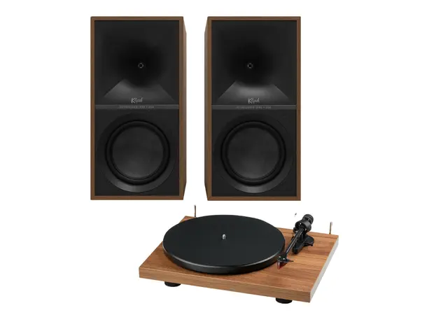 Klipsch The Sevens / Pro-Ject Debut E Aktive høyttalere og platespiller 