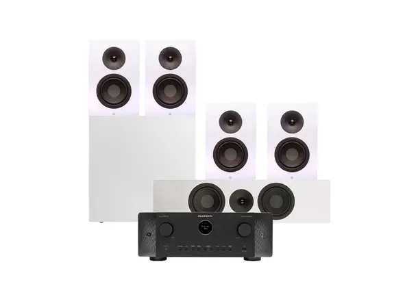 Marantz Cinema 60 / SA Signature 6 5.1 Pakke med receiver og høyttalere - Hvit 