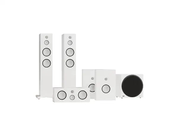 Monitor Audio Silver 300 8G 5.1 Høyttalerpakke for hjemmekino - Hvit 
