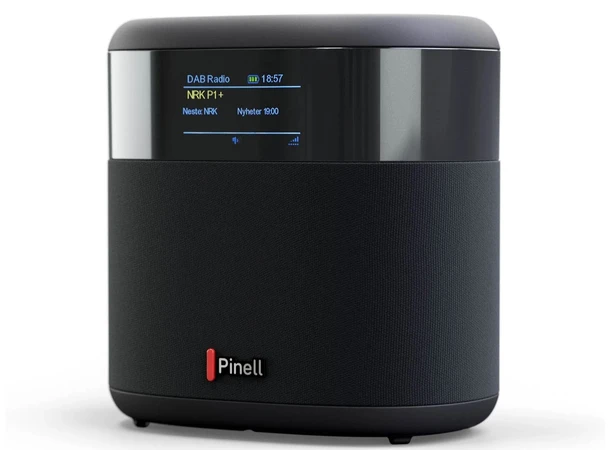 Pinell Compact PLUS - Sort Bærbar DAB+ radio med oppladbart batteri 