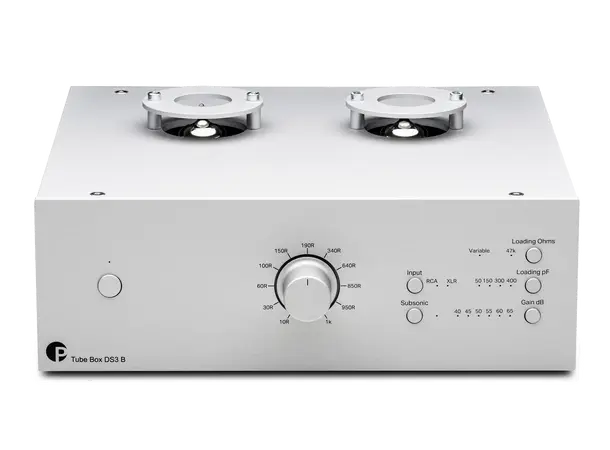 Pro-Ject Tube Box DS3 B - Sølv Balansert RIAA-trinn med rør 