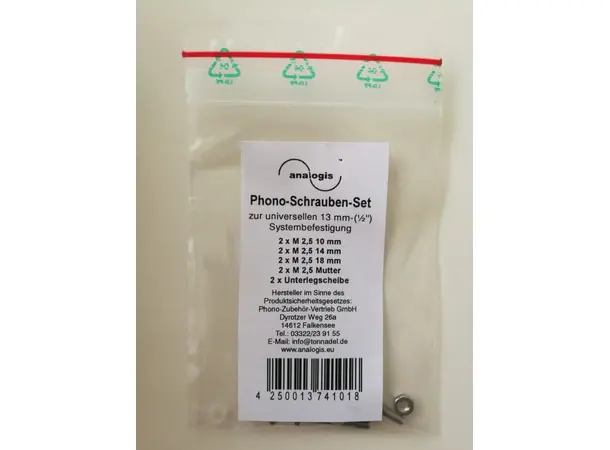 Analogis skruesett til pickup Antimagnetiske skruer 10 / 14 / 18 mm 