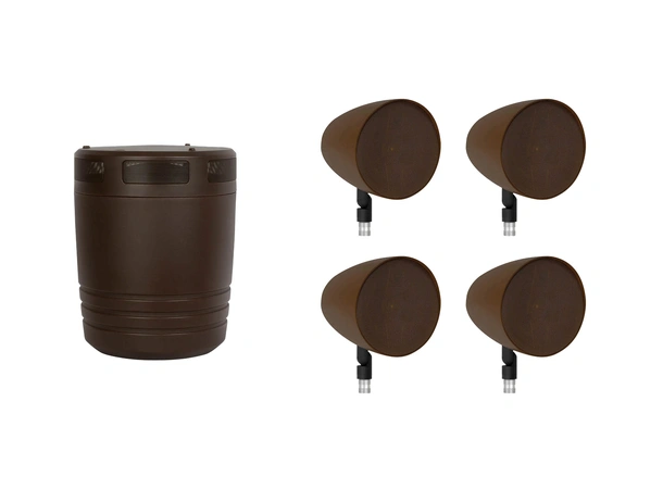 Monitor Audio Climate Garden System 4 stk. utehøyttalere med subwoofer 