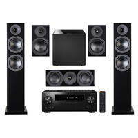 Pioneer VSX-534D og SA Saxo 5.1 Surround Hjemmekinopakke m/ KEF subwoofer