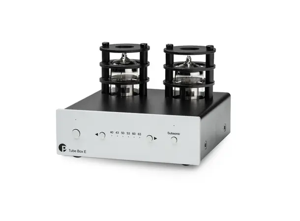 Pro-Ject Tube Box E - Sølv Riaa-trinn med rør - MM/MC 