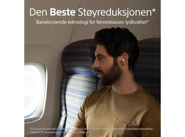 Sony WF-1000XM5 - Sølv Trådløse ørepropper med ANC 