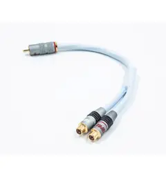 Supra Y-link 1RCA til 2RCA RCA Y-spiltt fra hann til to hunn - 25cm
