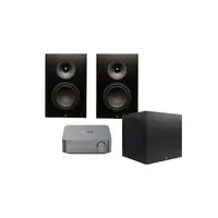 Wiim Amp / SA Signature 6 / SA Sub 8 Stereopakke med subwoofer - Sort