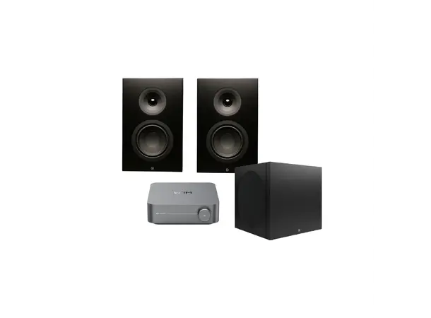 Wiim Amp / SA Signature 6 / SA Sub 8 Stereopakke med subwoofer - Sort 