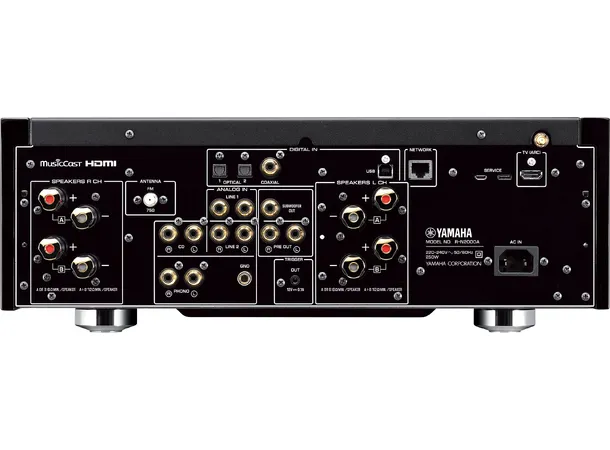 Yamaha R-N2000A - Sort Stereoforsterker med streamer og HDMI 