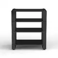 Blok Stax 2G med 4 hyller - Sort piano Med hyller i sort glass