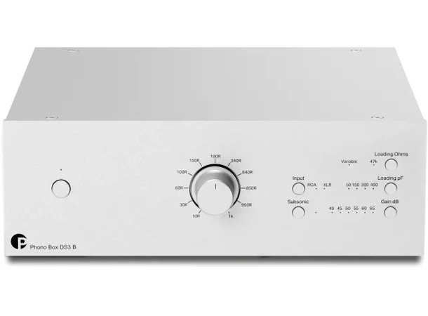 Pro-Ject Phono Box DS3 B - Sølv Balansert high-end MM/MC RIAA-trinn 