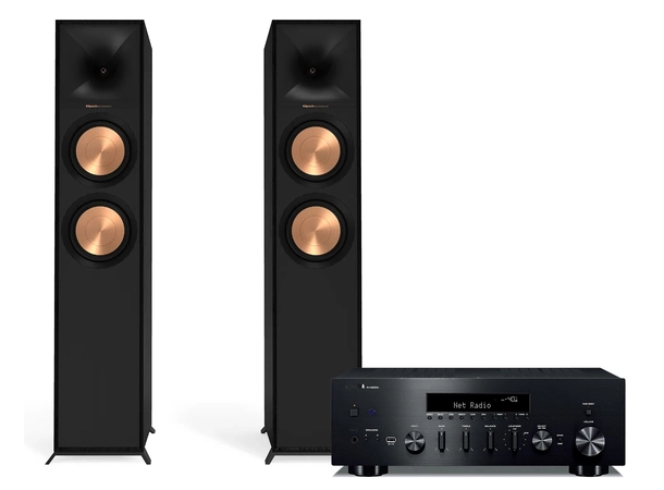 Yamaha R-N600A / Klipsch R-600F Stereopakke - Sort 