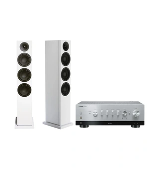 Yamaha R-N800A / SA Signature 40 Stereopakke - Sølv/Hvit