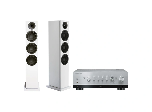 Yamaha R-N800A / SA Signature 40 Stereopakke - Sølv/Hvit 