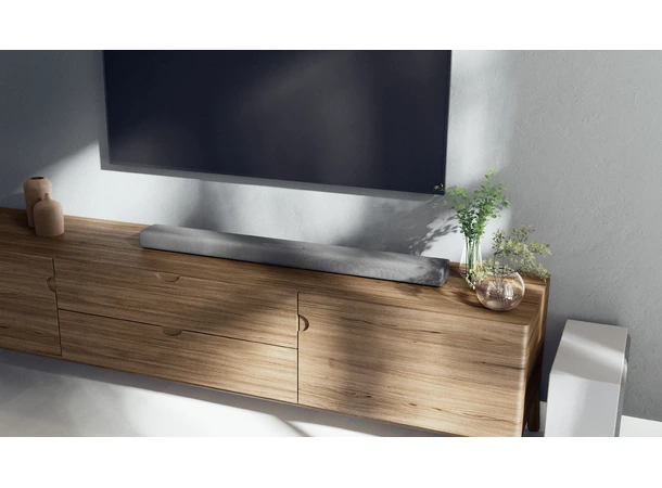 Yamaha True X BAR 50A 7.1 - Lys grå Lydplanke med subwoofer og bakhøyttalere 