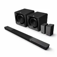 Klipsch Flexus Core 300 7.2.4 System Lydplanke med to subwoofere og bakhøyt.