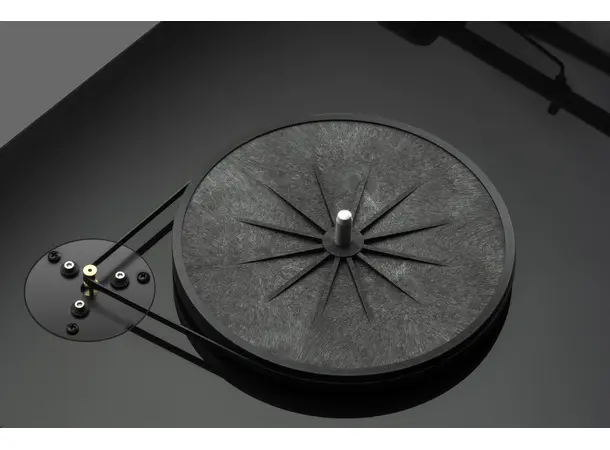 Pro-Ject E1.2 Phono - Sort piano Platespiller med innebygget Riaa-trinn 